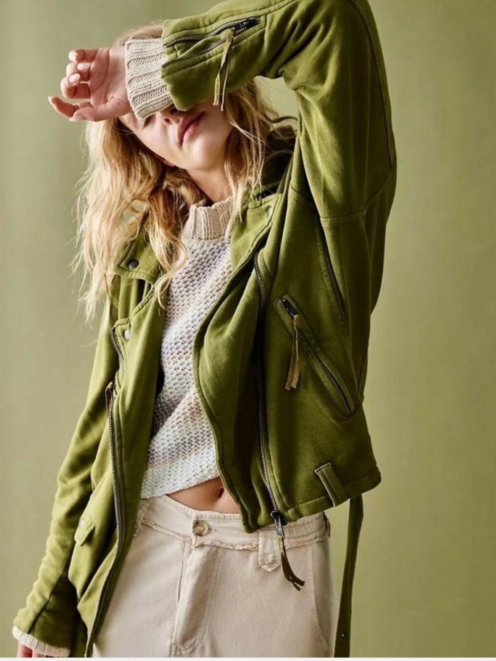 We The Free Olive Green Jacket NWT